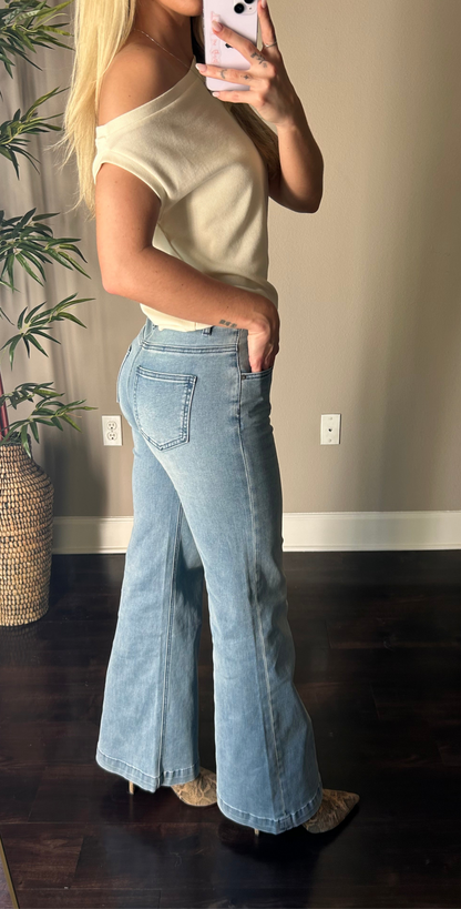 Walk by Faith Wide Leg Denim