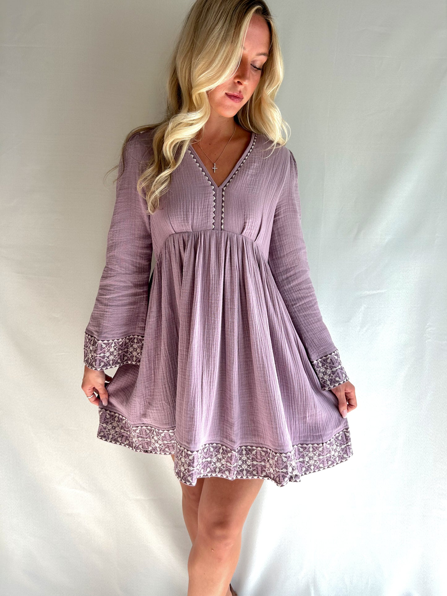 Lydia Bell-Sleeved Dress