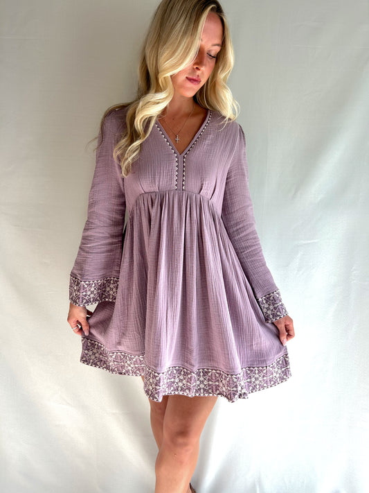 Lydia Bell-Sleeved Dress