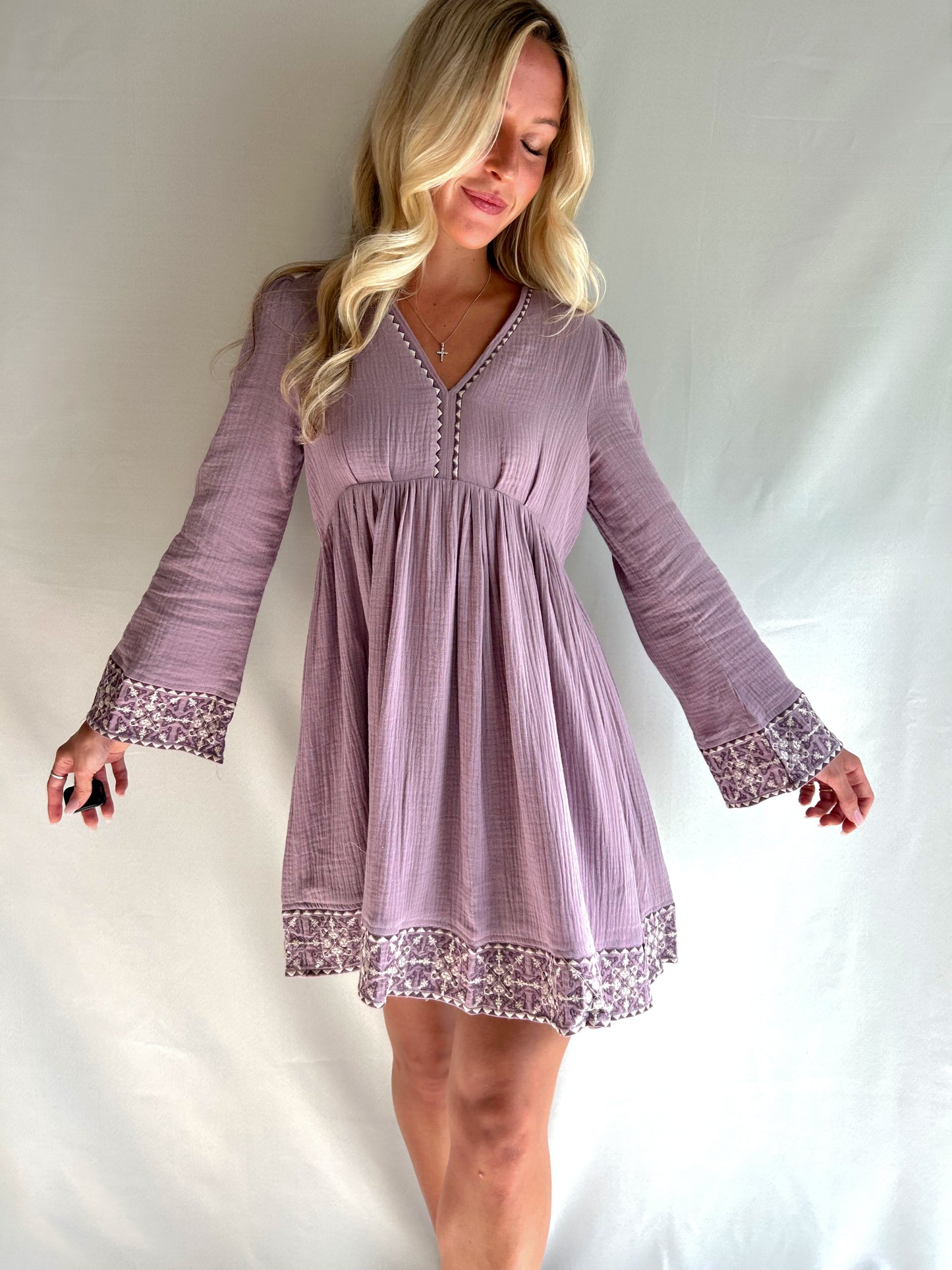 Lydia Bell-Sleeved Dress