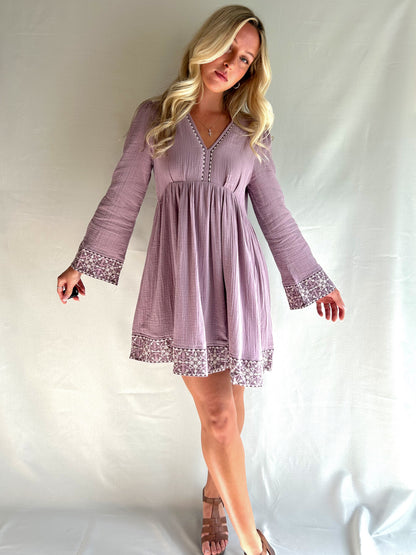 Lydia Bell-Sleeved Dress