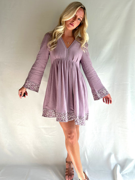 Lydia Bell-Sleeved Dress